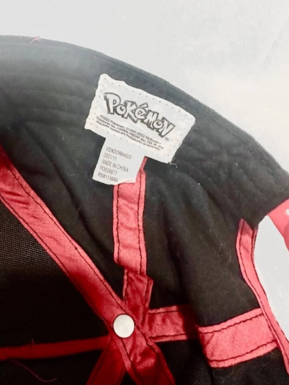 Pokemon Youth Pikachu Snapback Baseball Cap Hat Black & Red One Size Fits Most